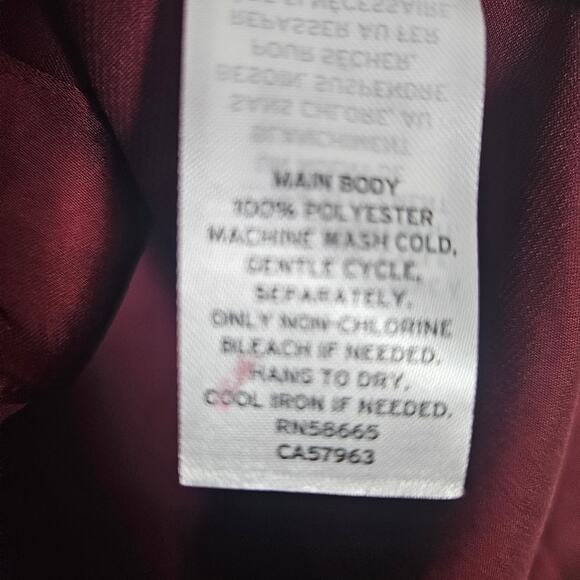 NWOT Nordstrom Maroon Button Up Collared Shirt Sz Small - Picture 10 of 15